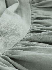 Green Premium One Shoulder Midi Dress With Linen - Image 6 of 6