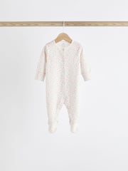 Pink 4 Pack Baby 100% Cotton Sleepsuits (0-2yrs) - Image 10 of 13