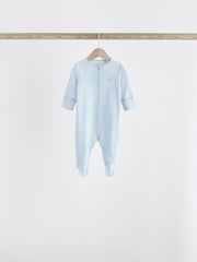 Blue 7 Pack Baby Bear Sleepsuit (0-2yrs) - Image 15 of 16