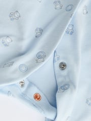 Blue 7 Pack Baby Bear Sleepsuit (0-2yrs) - Image 6 of 16
