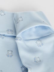 Blue 7 Pack Baby Bear Sleepsuit (0-2yrs) - Image 8 of 16