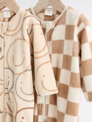 Neutral Fleece Sleepsuits 2 Pack - Image 5 of 9