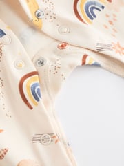 Neutral Space Print Baby 100% Cotton Sleepsuits 4 Pack (0mths-2yrs) - Image 12 of 12
