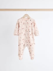 Neutral Space Print Baby 100% Cotton Sleepsuits 4 Pack (0mths-2yrs) - Image 2 of 12