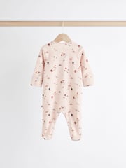 Neutral Space Print Baby 100% Cotton Sleepsuits 4 Pack (0mths-2yrs) - Image 9 of 12