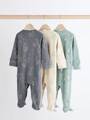 Mineral Blue Farm Printed Baby Sleepsuits 3 Pack (0mths-2yrs) - Image 3 of 8