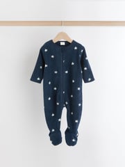Blue Star/Cloud Fleece Sleepsuits 2 Pack - Image 7 of 12