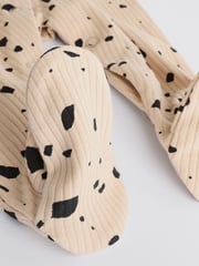 Black and Cream Baby Sleepsuits 4 Pack (0mths-2yrs) - Image 11 of 14