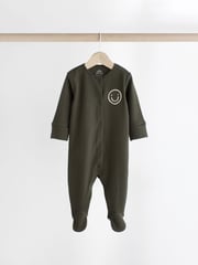 Black and Cream Baby Sleepsuits 4 Pack (0mths-2yrs) - Image 5 of 14