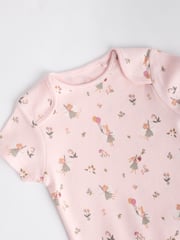 Pink & White Fairy Baby Short Sleeve 100% Cotton Bodysuits 5 Pack - Image 11 of 13