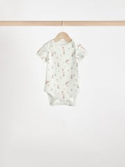 Pink & White Fairy Baby Short Sleeve 100% Cotton Bodysuits 5 Pack - Image 6 of 13