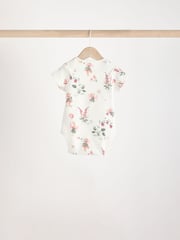 Pink & White Fairy Baby Short Sleeve 100% Cotton Bodysuits 5 Pack - Image 8 of 13