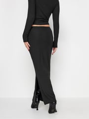 PixieGirl Petite Black Twist Maxi Skirt - Image 2 of 6