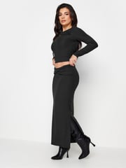 PixieGirl Petite Black Twist Maxi Skirt - Image 4 of 6