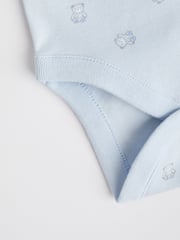 Blue 7 Pack Baby Bear Long Sleeve Bodysuits - Image 13 of 14