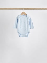 Blue 7 Pack Baby Bear Long Sleeve Bodysuits - Image 2 of 14