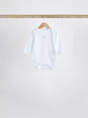 Blue 7 Pack Baby Bear Long Sleeve Bodysuits - Image 3 of 14