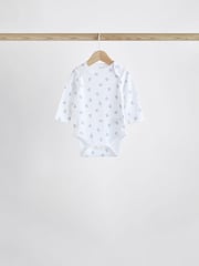 Blue 7 Pack Baby Bear Long Sleeve Bodysuits - Image 5 of 14