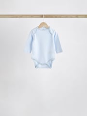 Blue 7 Pack Baby Bear Long Sleeve Bodysuits - Image 6 of 14