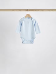 Blue 7 Pack Baby Bear Long Sleeve Bodysuits - Image 7 of 14