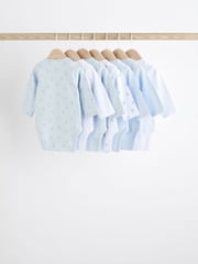Blue 7 Pack Baby Bear Long Sleeve Bodysuits - Image 9 of 14