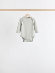 Grey/White Long Sleeve Bodysuits 5 Pack - Image 3 of 13