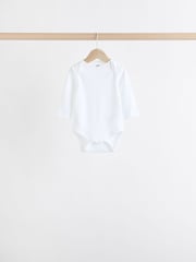 Grey/White Long Sleeve Bodysuits 5 Pack - Image 4 of 13