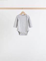 Grey/White Long Sleeve Bodysuits 5 Pack - Image 5 of 13