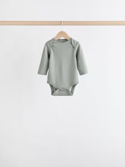 Grey/White Long Sleeve Bodysuits 5 Pack - Image 6 of 13