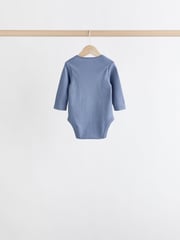 Grey/White Long Sleeve Bodysuits 5 Pack - Image 8 of 13