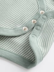 Blue Stripe Long Sleeve Baby Bodysuits 5 Pack - Image 11 of 13