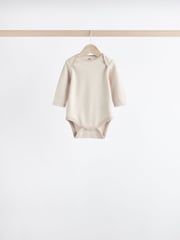 Blue Stripe Long Sleeve Baby Bodysuits 5 Pack - Image 6 of 13