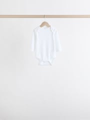 Blue 7 Pack Baby Long Sleeve Bodysuits - Image 5 of 10
