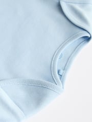 Blue 7 Pack Baby Long Sleeve Bodysuits - Image 8 of 10
