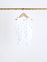 Blue Bear Print Baby Vests 5 Pack - Image 6 of 12