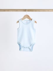 Blue Bear Print Baby Vests 5 Pack - Image 7 of 12