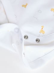 White 5 Pack Long Sleeve 100% Cotton Baby Bodysuits - Image 6 of 7