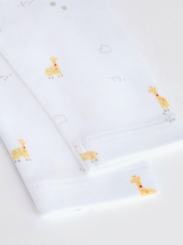 White 5 Pack Long Sleeve 100% Cotton Baby Bodysuits - Image 7 of 7