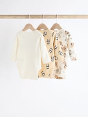 Orange/White Baby Long Sleeve Character Bodysuits 3 Pack - Image 2 of 7