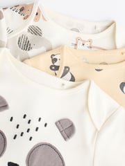 Orange/White Baby Long Sleeve Character Bodysuits 3 Pack - Image 4 of 7