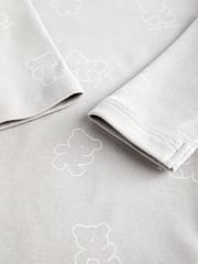 Grey/White Bear Baby Bodysuits 5 Pack - Image 10 of 13