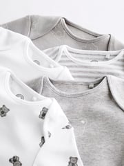 Grey/White Bear Baby Bodysuits 5 Pack - Image 12 of 13