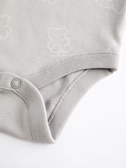 Grey/White Bear Baby Bodysuits 5 Pack - Image 13 of 13