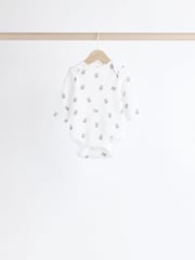 Grey/White Bear Baby Bodysuits 5 Pack - Image 4 of 13