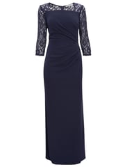 Gina Bacconi Blue Una Maxi Dress With Lace Sleeves - Image 5 of 5
