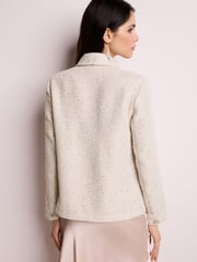 Neutral Boucle Sequin Shacket - Image 3 of 6