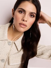 Neutral Boucle Sequin Shacket - Image 4 of 6