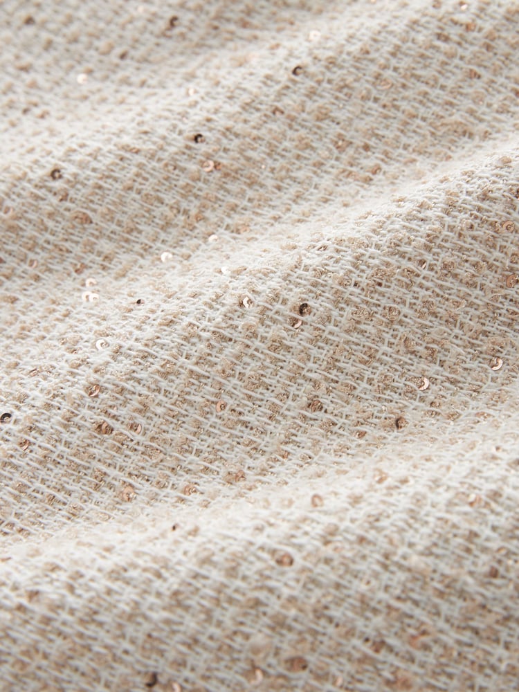 Neutral Boucle Sequin Shacket - Image 6 of 6