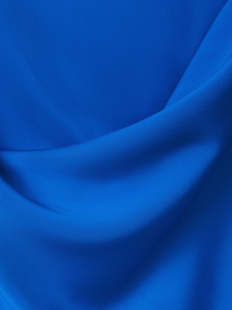 Reiss Cobalt Blue Dina Tie Neck Column Maxi Dress - Image 6 of 6