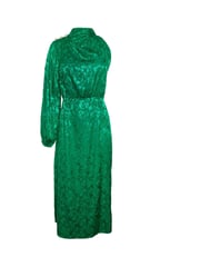 Another Sunday One Shoulder Jacquard Midi Dress With Gold Buttons - Image 3 of 5
